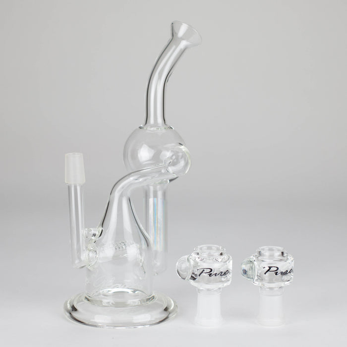 Pure Glass | 8" Infinity Recycler 2 - Flower and Dab Glass Rig PINNACLE DISTRIBUTORS INC.