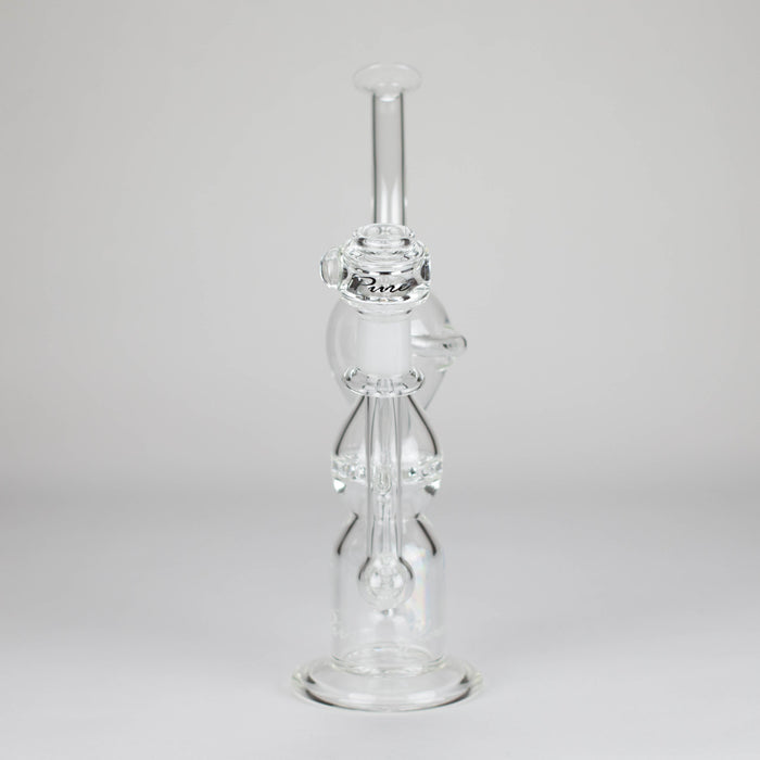 Pure Glass | 12" Infinity Recycler - Flower and Dab Glass Rig PINNACLE DISTRIBUTORS INC.