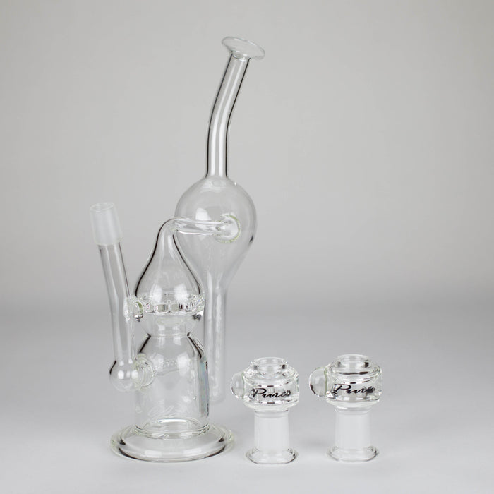 Pure Glass | 12" Infinity Recycler - Flower and Dab Glass Rig PINNACLE DISTRIBUTORS INC.