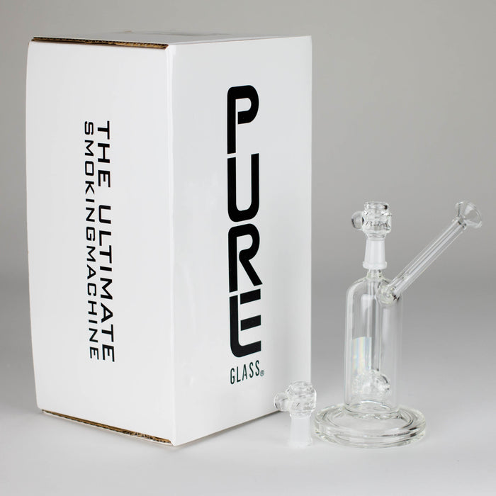 Pure Glass | 6.5" Solaris 10mm Bubbler Clear Glass Rig PINNACLE DISTRIBUTORS INC.