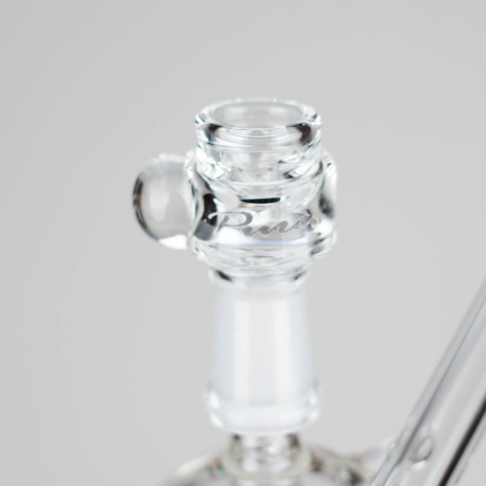 Pure Glass | 6.5" Solaris 10mm Bubbler Clear Glass Rig PINNACLE DISTRIBUTORS INC.