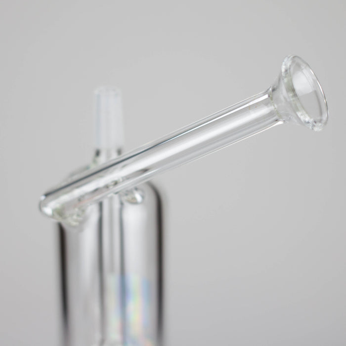Pure Glass | 6.5" Solaris 10mm Bubbler Clear Glass Rig PINNACLE DISTRIBUTORS INC.