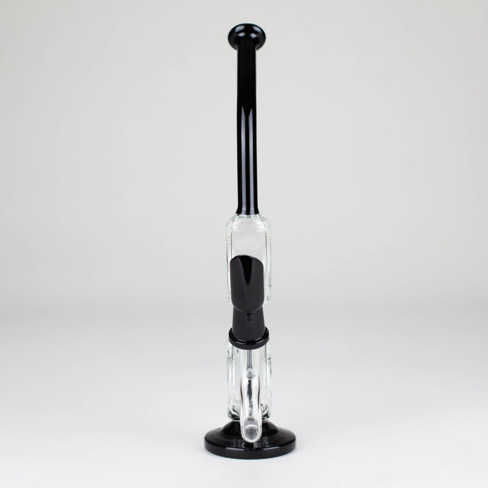 10" Dab Rig Recycler M14 - Black and Clear Glass Rig PINNACLE DISTRIBUTORS INC.