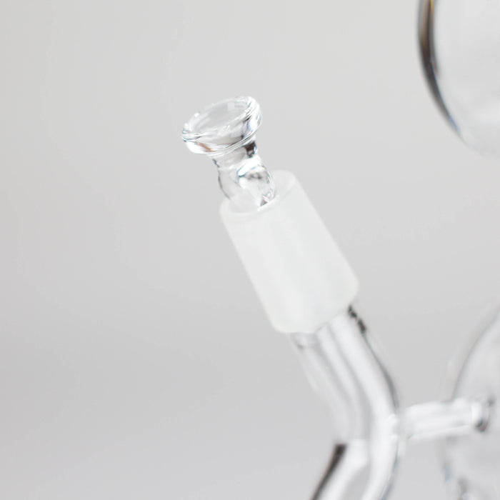 10" Dab Rig Recycler M14 - Black and Clear Glass Rig PINNACLE DISTRIBUTORS INC.