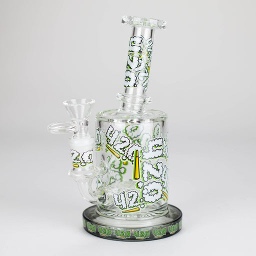 Z7" Color accented Glass Bong With Perc- 420 Special Edition Glass Bong 777 Smoke