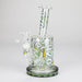 7" Color accented Glass Bong With Perc- 420 Special Edition Glass Bong 777 Smoke