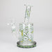 7" Color accented Glass Bong With Perc- 420 Special Edition Glass Bong 777 Smoke