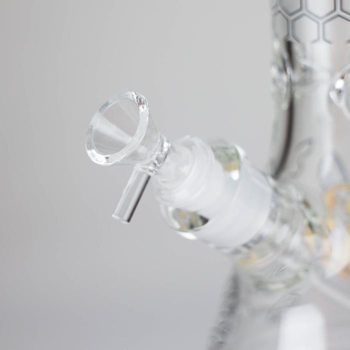 Z14" 7 mm Glass Bong With Cartoon Bee Design Glass Bong 777 Smoke