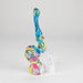 7" Single chamber graphic silicone bubbler-Assorted Silicone Pipe ONE
