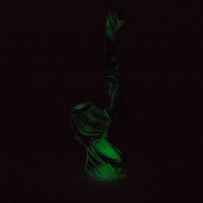 7" Single chamber graphic silicone bubbler-Assorted Silicone Pipe ONE