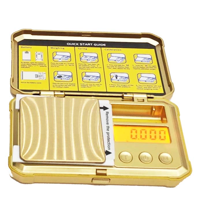 Fuzion | 24K-50 Gold 50g*0.001g Mini Scale With 50g Weight Scale Super Supplys Inc