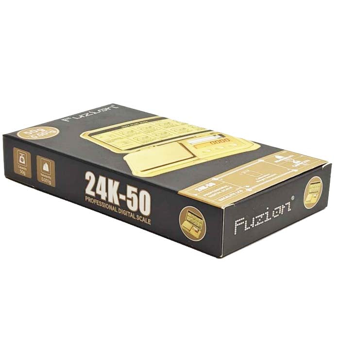 Fuzion | 24K-50 Gold 50g*0.001g Mini Scale With 50g Weight Scale Super Supplys Inc