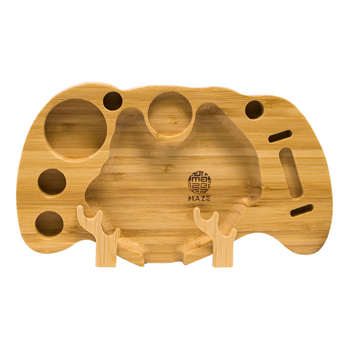 Maze® | Angular Bamboo 10X6 Rolling Tray Tray Maple Craft Inc