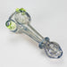 Shine Glassworks | Frit Maria Pipe - Made in Canada Glass Pipe Smoking Cat Distribution Clear with Green Accent