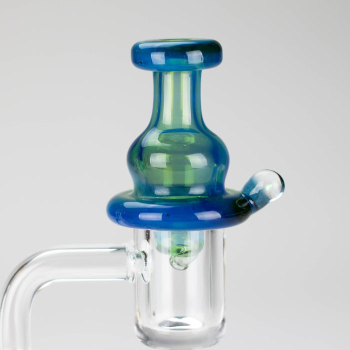 Shine Glassworks | Fume Coloured Carb Cap with Micro Opal - Made in Canada Cap · Dabber · Insert · Clip · Nail Smoking Cat Distribution Green