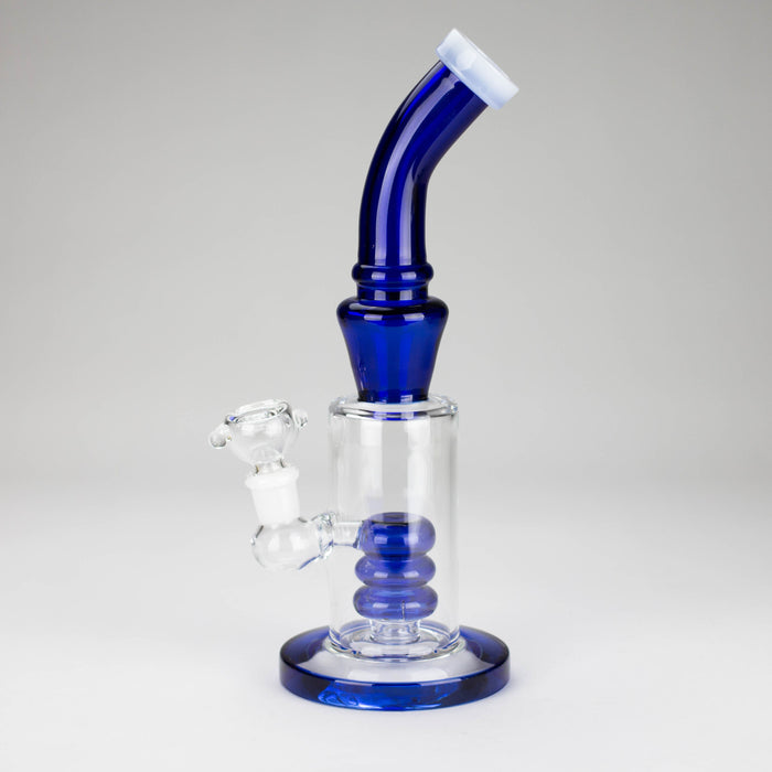 10" Bent Neck Glass Bong – Water Diffuser (Color May Vary) Glass Bong Bongzie Smokes