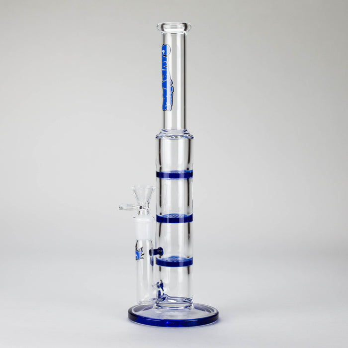 Ganjavibes | 11" Triple Honeycomb Percolator Glass Bong Glass Bong Maple Craft Inc Blue