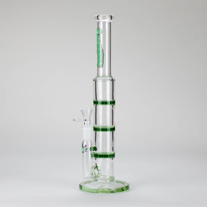 Ganjavibes | 11" Triple Honeycomb Percolator Glass Bong Glass Bong Maple Craft Inc Green