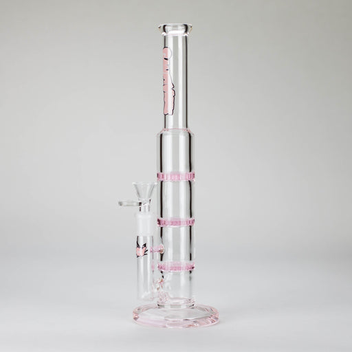 Ganjavibes | 11" Triple Honeycomb Percolator Glass Bong Glass Bong Maple Craft Inc Pink