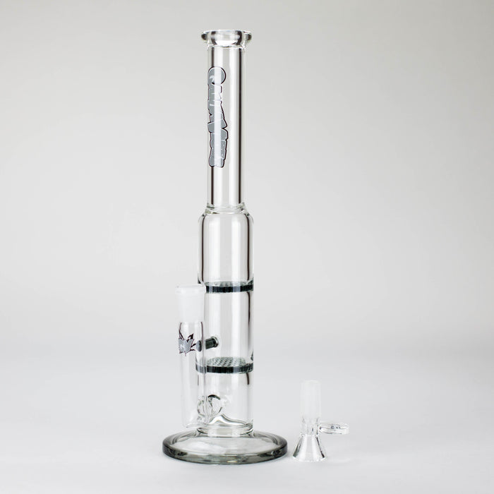 Ganjavibes | 11" Double Honeycomb Percolator Glass Bong Glass Bong Maple Craft Inc