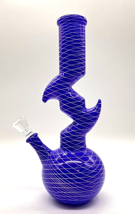 9.5" Zig-zag Designed Bong - Assorted Color [PIP651] Glass Bong NIBO Distribution