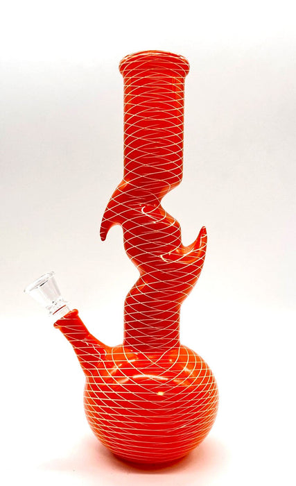 9.5" Zig-zag Designed Bong - Assorted Color [PIP651] Glass Bong NIBO Distribution