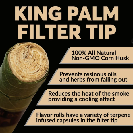 King Palm | Irish Cream 5 Mini Hand-Rolled with flavor tips Pack of 15 [SMK982] Leaf Wrap NIBO Distribution