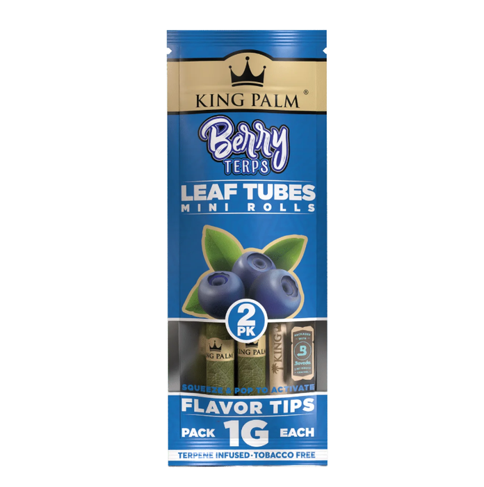 King Palm | Mini Hand-Rolled with flavor tips - 20 pouches Display [SMK983] Leaf Wrap NIBO Distribution Berry Terps