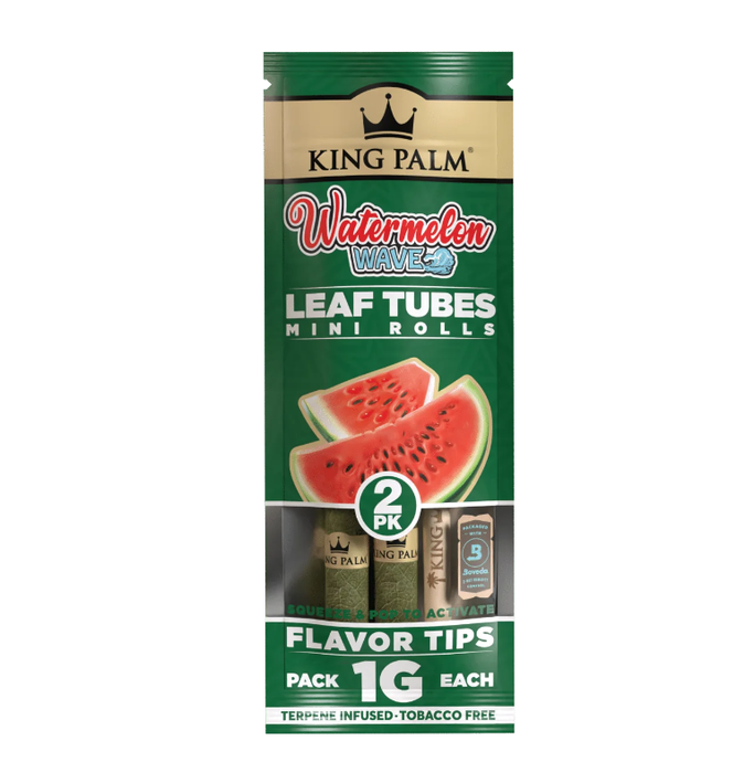 King Palm | Mini Hand-Rolled with flavor tips - 20 pouches Display [SMK983] Leaf Wrap NIBO Distribution Watermelon Wave