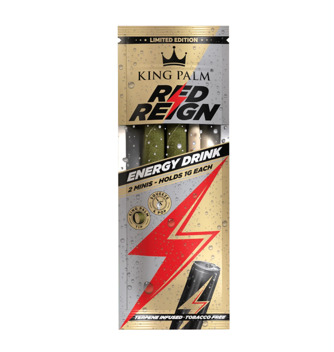 King Palm | Mini Hand-Rolled with flavor tips - 20 pouches Display [SMK983] Leaf Wrap NIBO Distribution Energy Drink