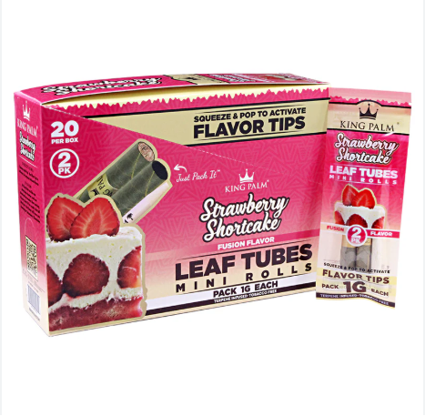 King Palm | Mini Rolled with flavor tips New Flavours - 20 pouches Display [SMK983] Leaf Wrap NIBO Distribution