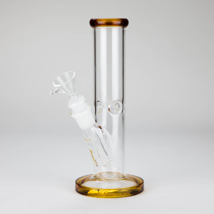 8" Glass Straight Bong [PIP508] Glass Bong NIBO Distribution Amber