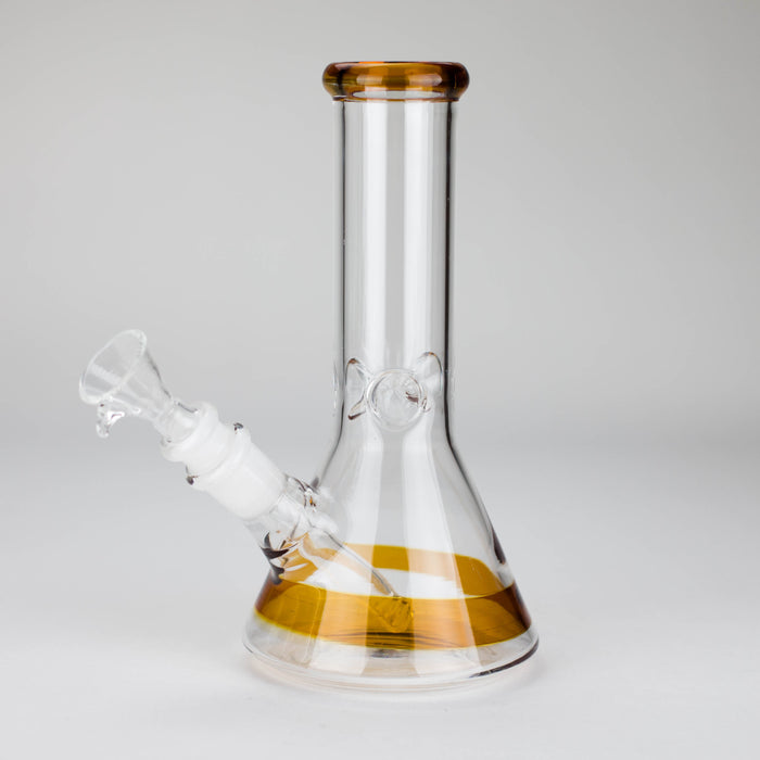 8" Glass Beaker Bong [PIP507] Glass Bong NIBO Distribution Amber
