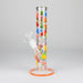 10" Glow in the dark Staight Tube Glass Bong With Flower Design Glass Bong 777 Smoke Calendula