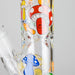 10" Glow in the dark Staight Tube Glass Bong With Flower Design Glass Bong 777 Smoke