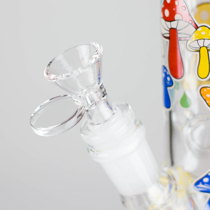 10" Glow in the dark Staight Tube Glass Bong With Flower Design Glass Bong 777 Smoke