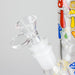 10" Glow in the dark Staight Tube Glass Bong With Flower Design Glass Bong 777 Smoke