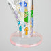10" Glow in the dark Staight Tube Glass Bong With Flower Design Glass Bong 777 Smoke