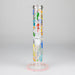10" Glow in the dark Staight Tube Glass Bong With Flower Design Glass Bong 777 Smoke