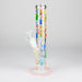 10" Glow in the dark Staight Tube Glass Bong With Flower Design Glass Bong 777 Smoke Mushroom