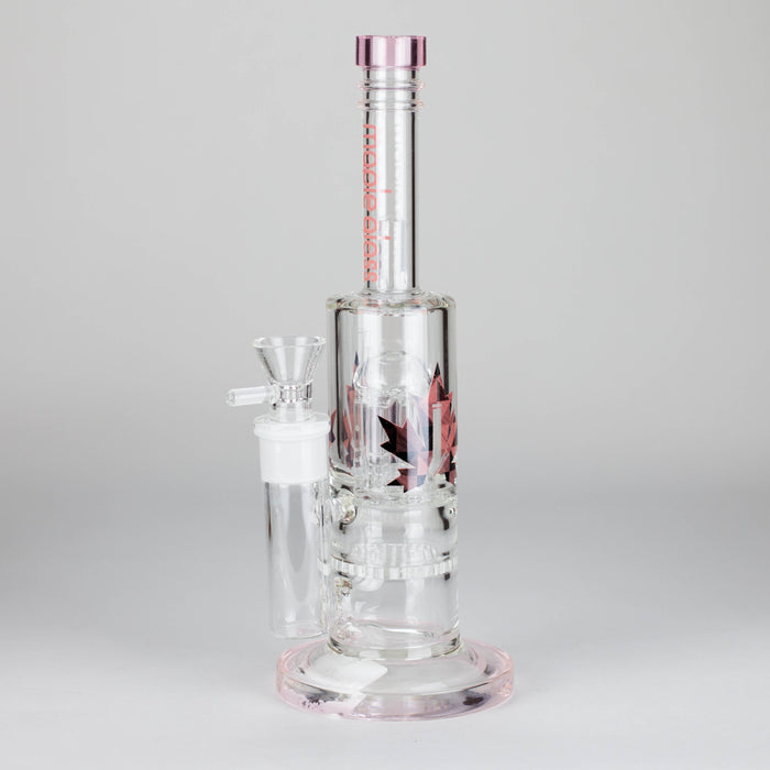Maple Glass | 12" Honey Comb With Tree Percolator And Splash Guard Bong Glass Bong Maple Craft Inc Pink