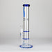 Ganjavibes | Honeycomb 14 Inches Two Disk Percolator Glass Bong By Irie Vibes Series Glass Bong Maple Craft Inc Blue