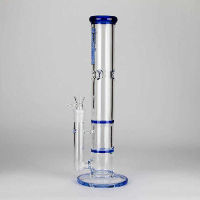 Ganjavibes | Honeycomb 14 Inches Two Disk Percolator Glass Bong By Irie Vibes Series Glass Bong Maple Craft Inc