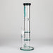 Ganjavibes | Honeycomb 14 Inches Two Disk Percolator Glass Bong By Irie Vibes Series Glass Bong Maple Craft Inc Teal