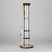 Ganjavibes | Honeycomb 14 Inches Two Disk Percolator Glass Bong By Irie Vibes Series Glass Bong Maple Craft Inc Amber