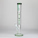 Ganjavibes | 17" Double Tree Percolator Glass Bong By Irie Vibes Glass Bong Maple Craft Inc Green