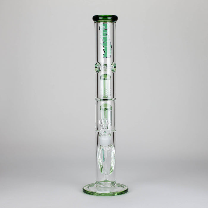 Ganjavibes | 17" Double Tree Percolator Glass Bong By Irie Vibes Glass Bong Maple Craft Inc