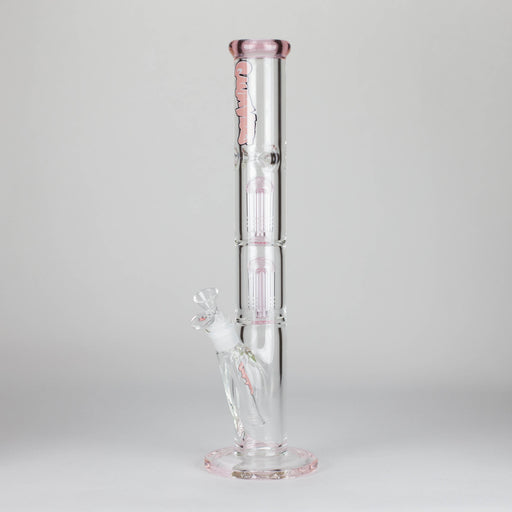 Ganjavibes | 17" Double Tree Percolator Glass Bong By Irie Vibes Glass Bong Maple Craft Inc Pink