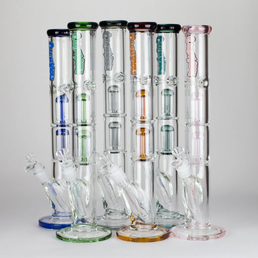 Ganjavibes | 17" Double Tree Percolator Glass Bong By Irie Vibes Glass Bong Maple Craft Inc