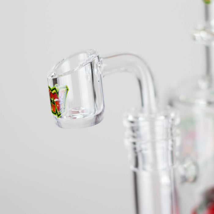 Ganjavibes | 8.5 inches Strawberry perc Waterpipe & Dabrig with Quartz Banger Glass Rig Maple Craft Inc